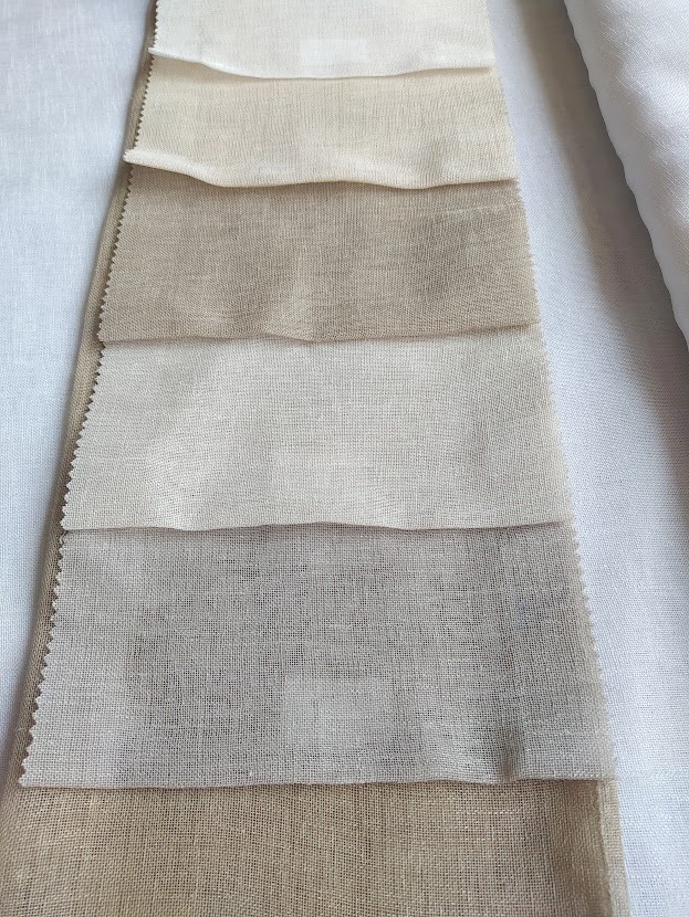 Voálová záclona, režná rustikální, smetanová