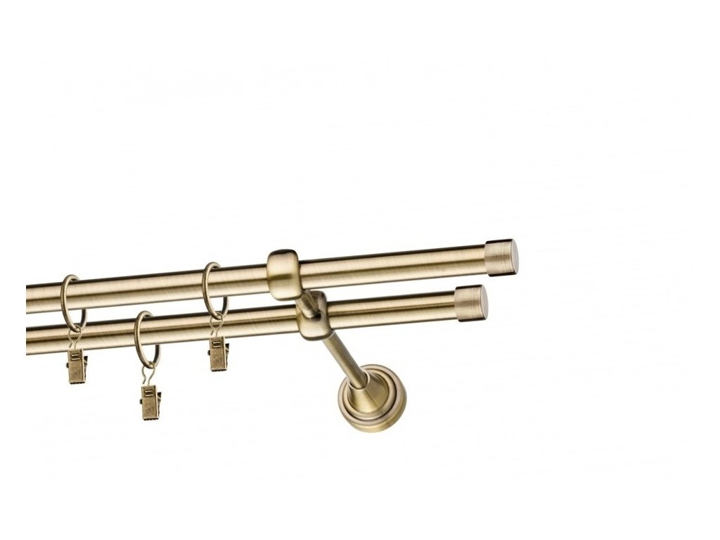 Garnýž Elegance mosaz antik, koncovka Koule