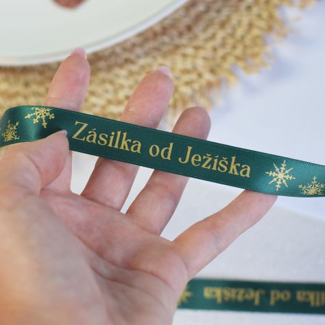 Vánoční stuha zelená