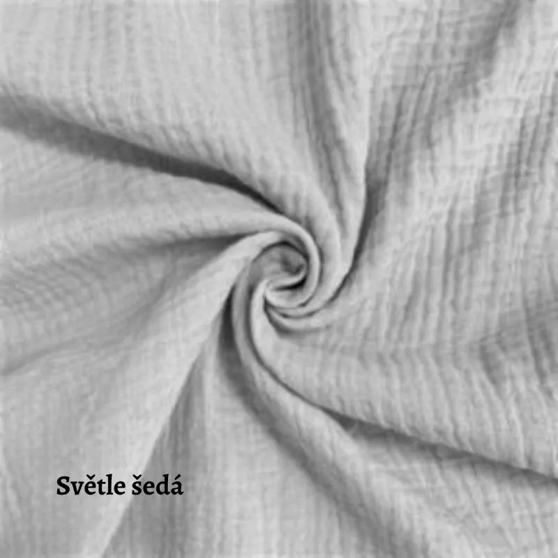Mušelín světle šedá
