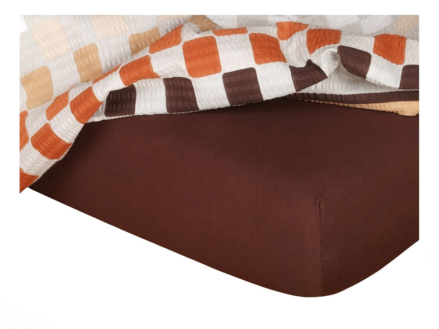 Prostěradlo jersey tmavě hnědá