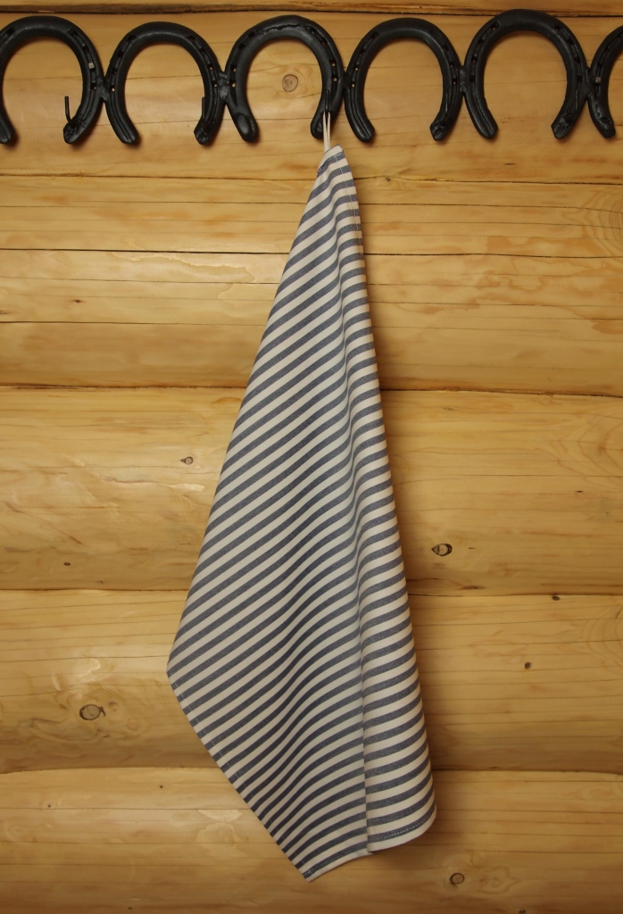 Utěrka na nádobí, modrá pruh, bavlněná 