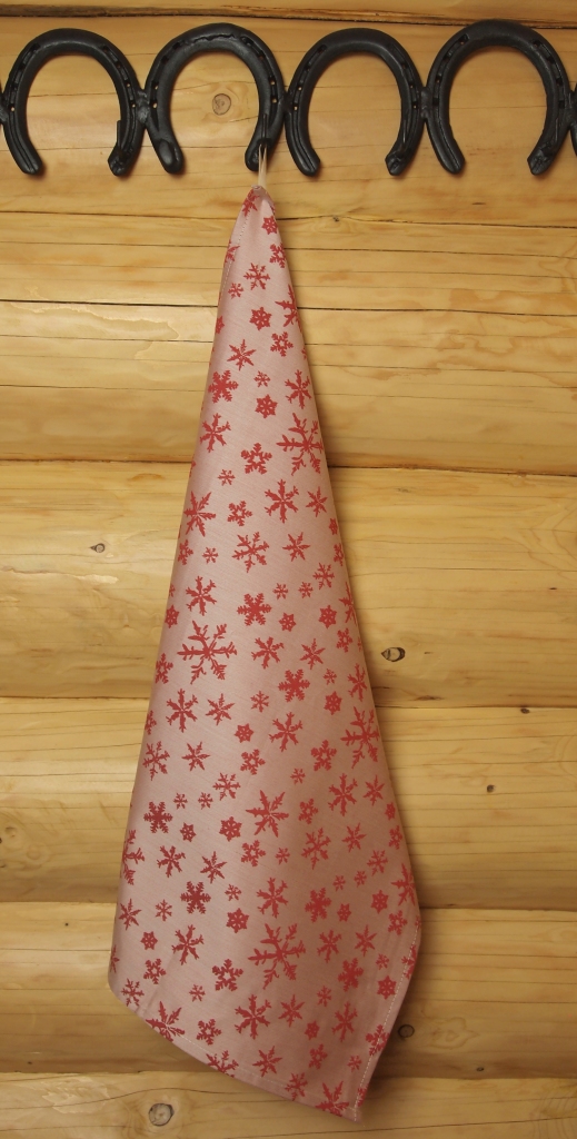 Utěrka na nádobí, červená vločka