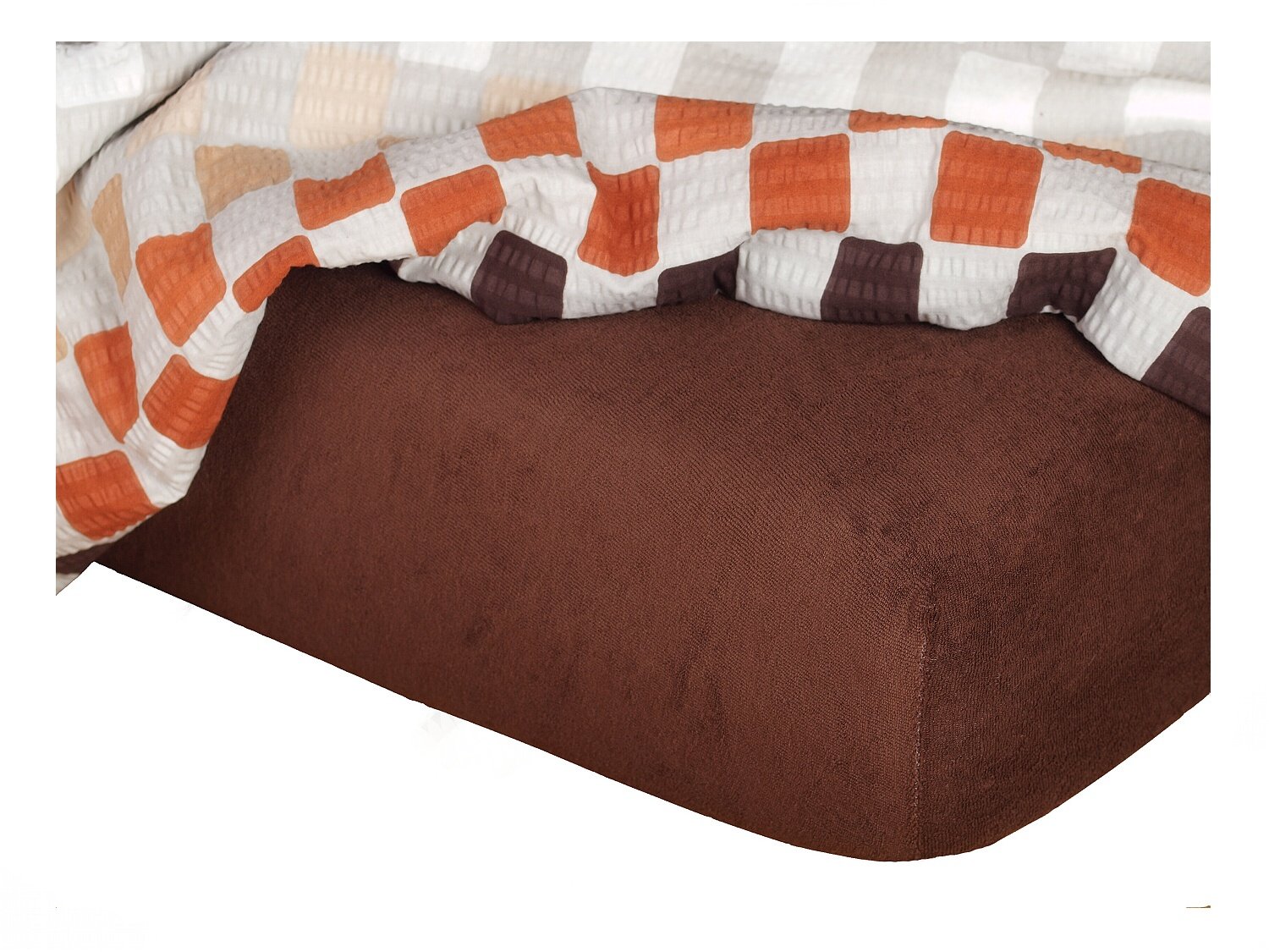 Prostěradlo froté tmavě hnědé