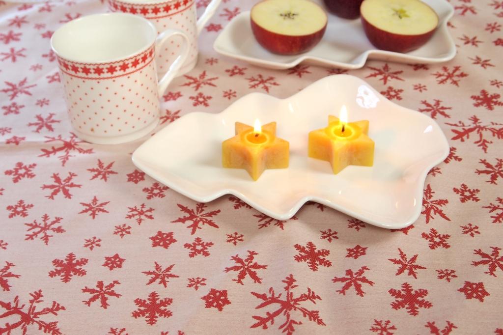 Vánoční ubrus červené vločky