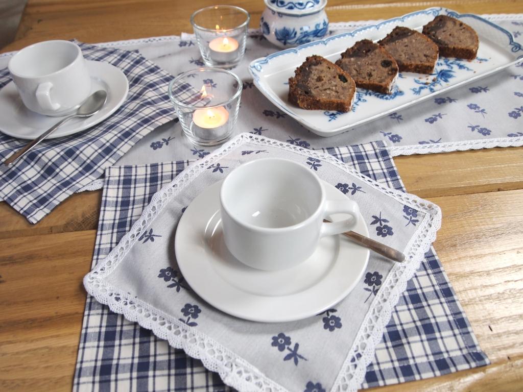 Bavlněný ubrus modrá kostka