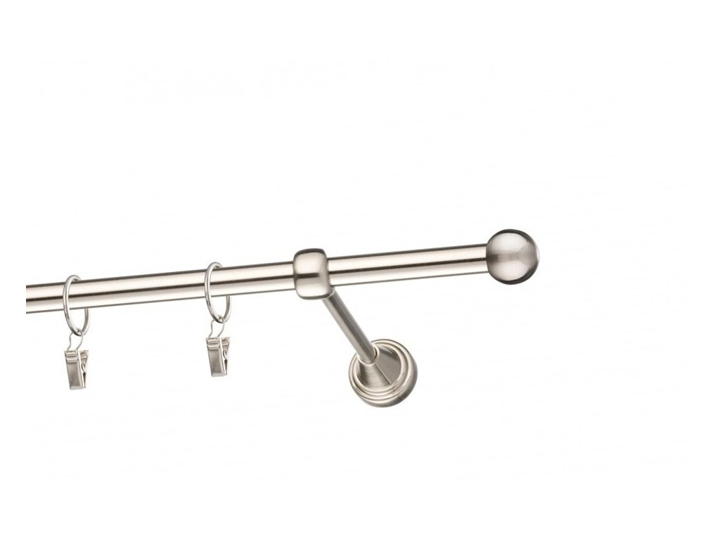 Garnýž Elegance Efekt nerez, koncovka Koule