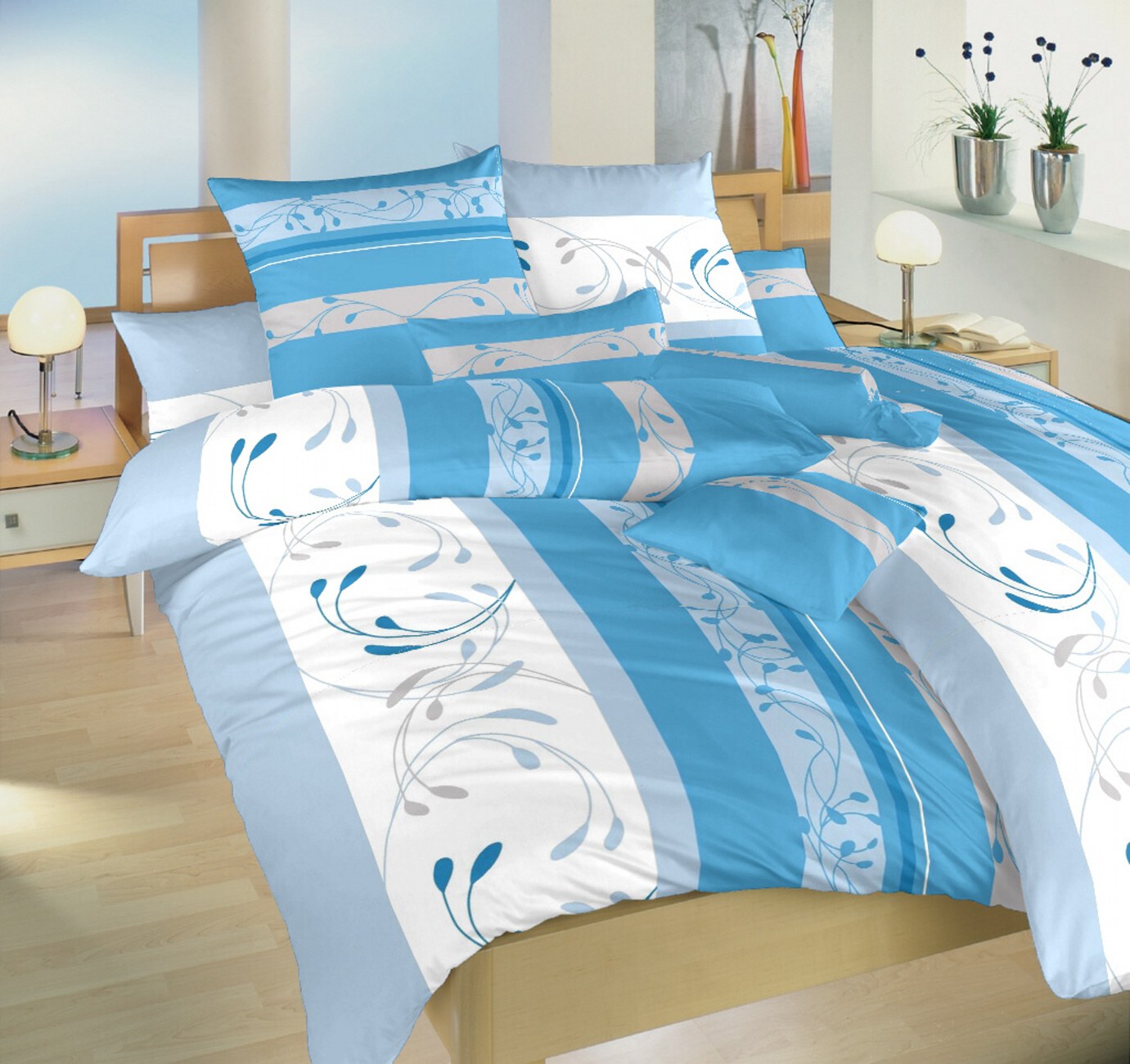 Povlečení krep Slezsko modré