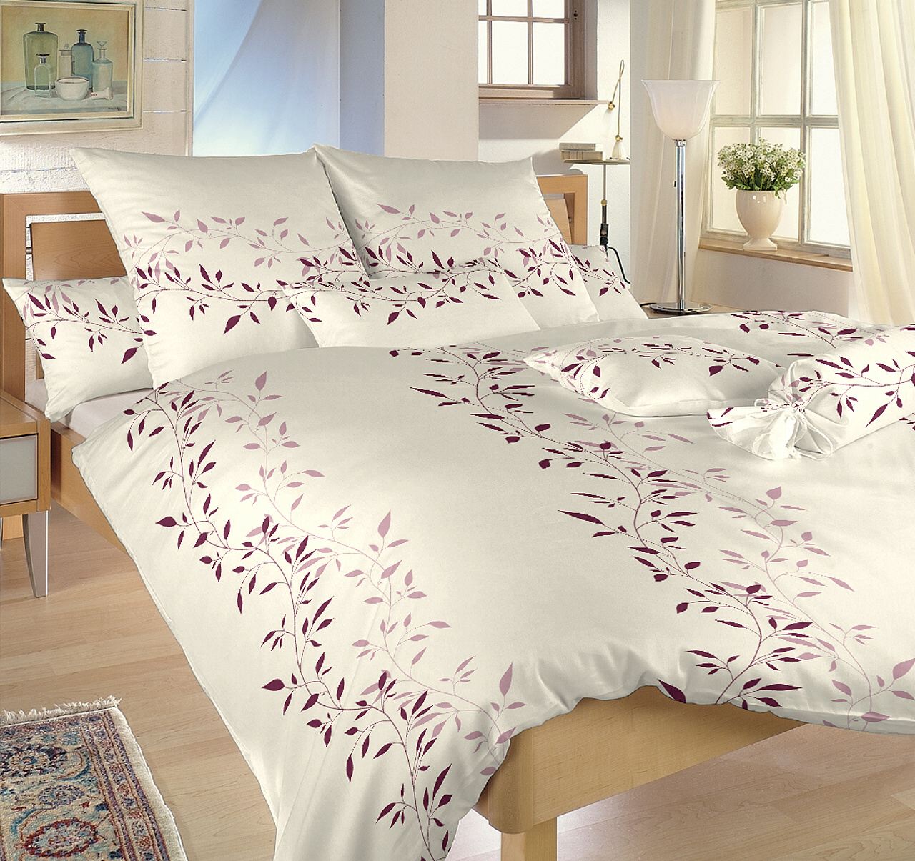 Povlečení krep Mandevila bordo