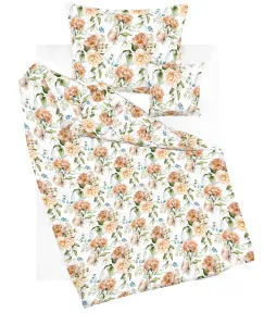 Povlečení bavlněné Pivoňky béžové