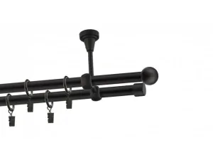 Stropní garnýž 19 mm černá matná