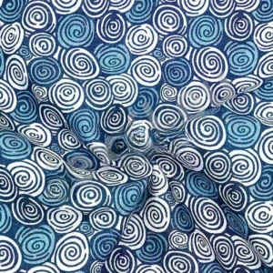 Len modré spirály exklusivní kolekce 131g/m2