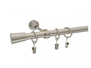 Garnýž Elegance Efekt nerez, koncovka Metallic