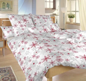 Povlečení vánoční bavlněné Vločky