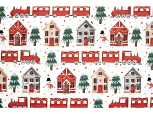 Vánoční bavlna Vánoční městečko