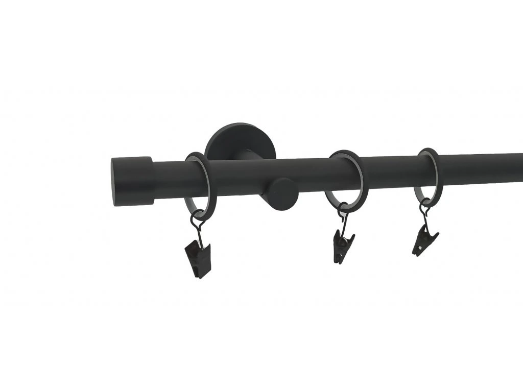 Garnýž Luxury černá matná, koncovka Minni