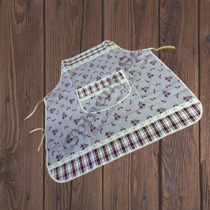 Zástěra pro ženy vínová kytička s kostičkou