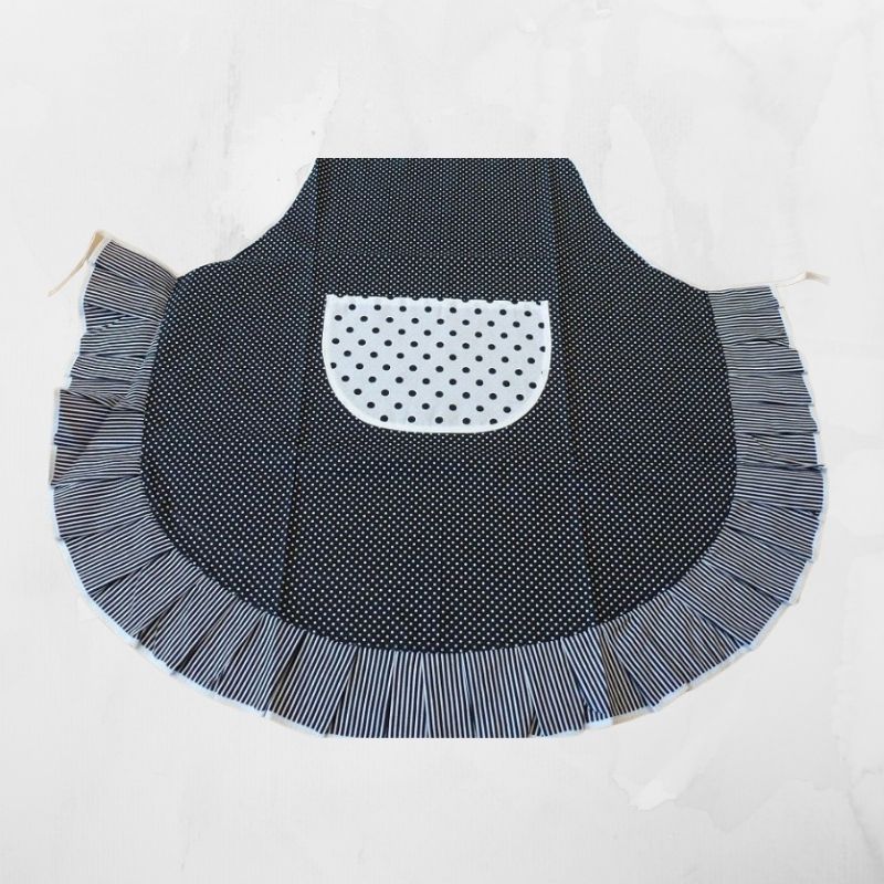 Zástěra Retro černý puntík