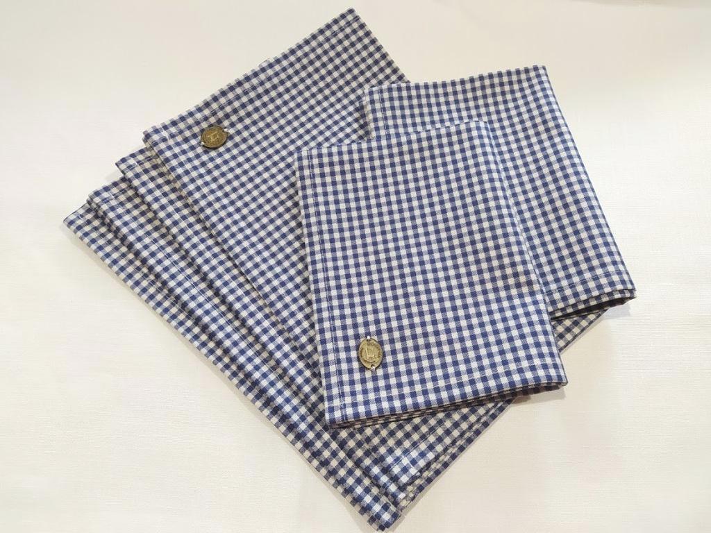 Utěrka na nádobí, tmavě modrá kostička, bavlněná