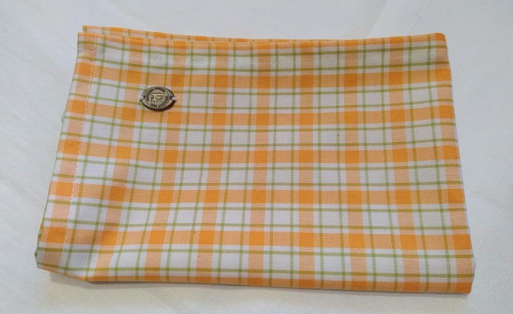 Utěrka na nádobí, oranžová kostička, bavlněná
