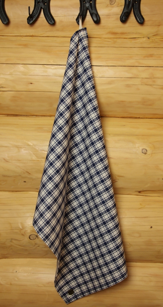 Utěrka na nádobí, modrá kostička, bavlněná