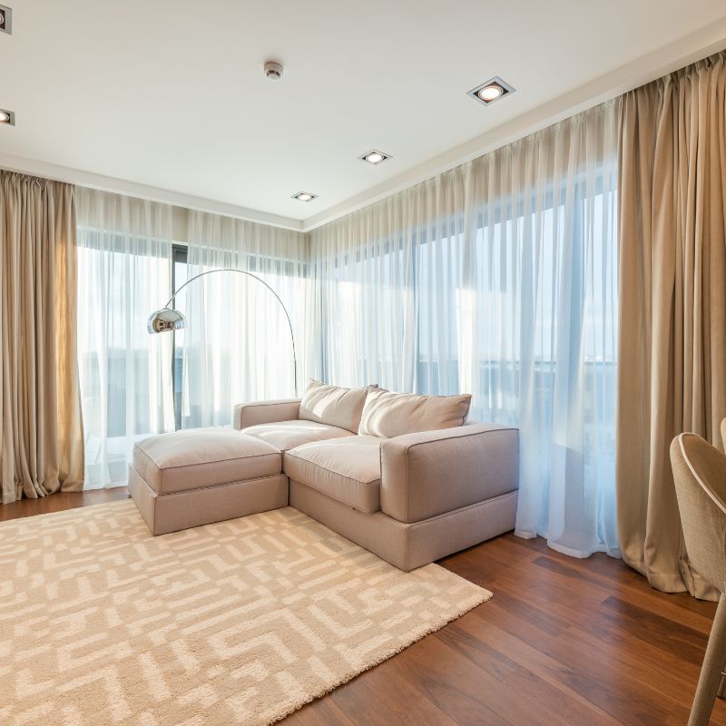 Závěsy Blackout béžové na zatemnění