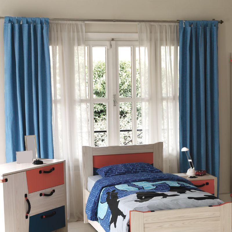 Závěsy Blackout modré na zatemnění