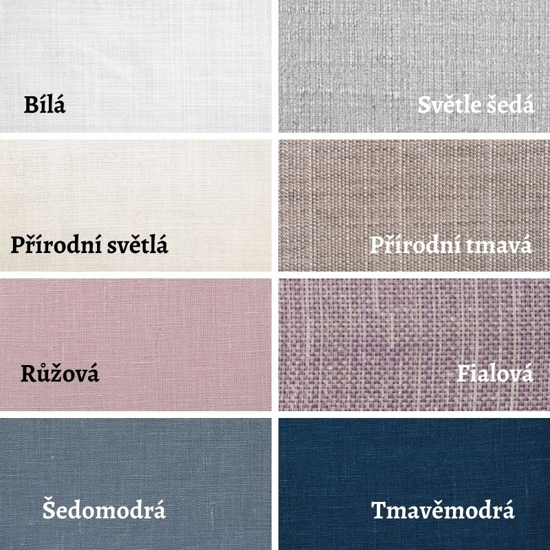 Lněná utěrka na nádobí, 8 barev