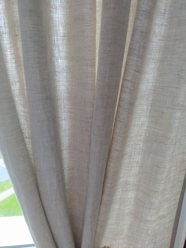 Závěsy lněné světle režné