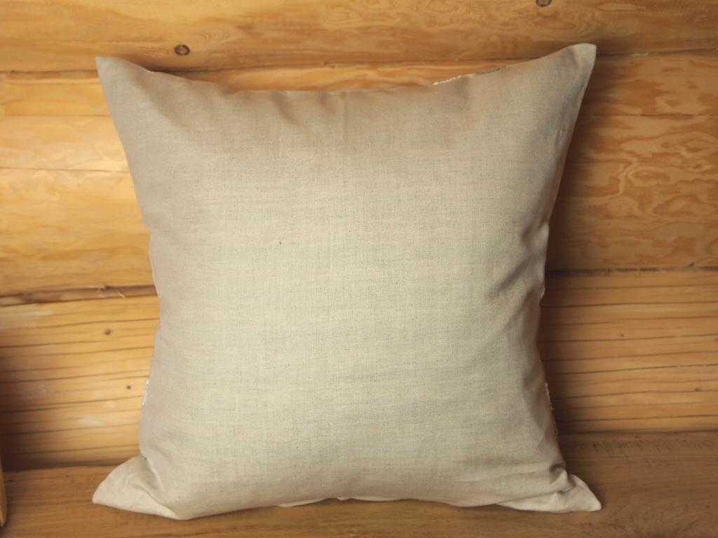 Polštářek dekorační lněný přírodní režný