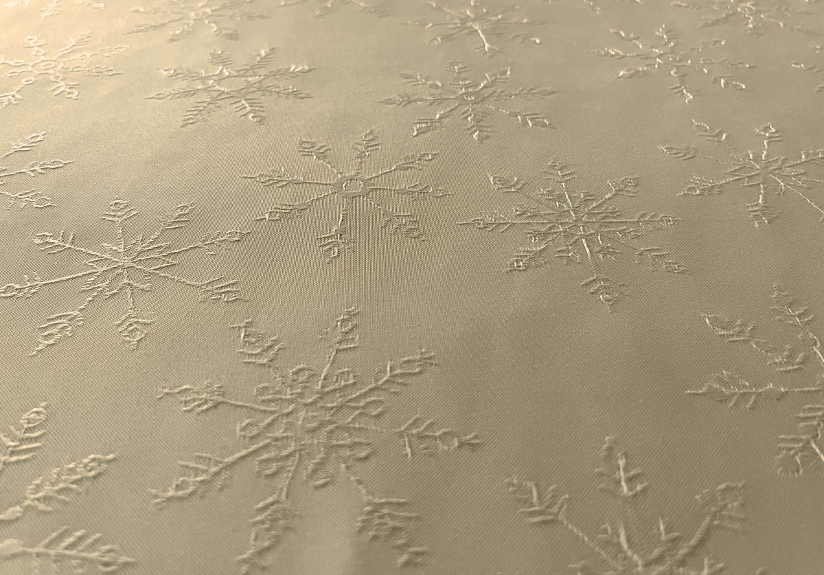 Vánoční ubrus Vločky smetanové