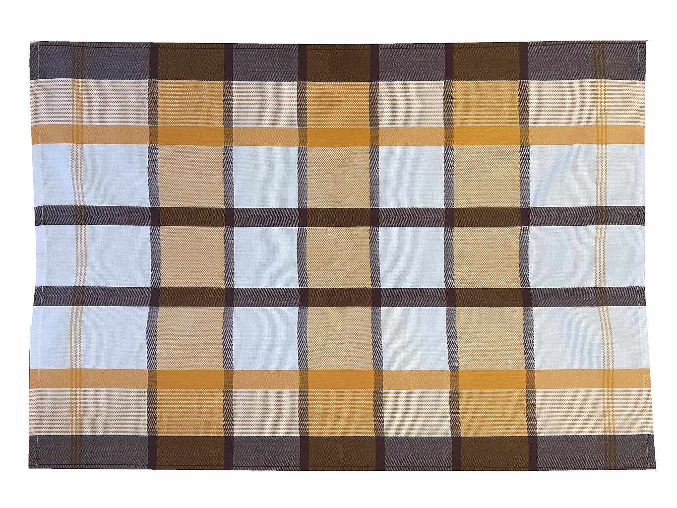 Utěrka do kuchyně bavlněná, oranžová kostka