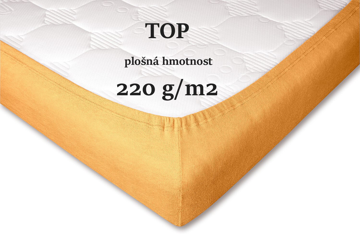 Prostěradlo froté okrové