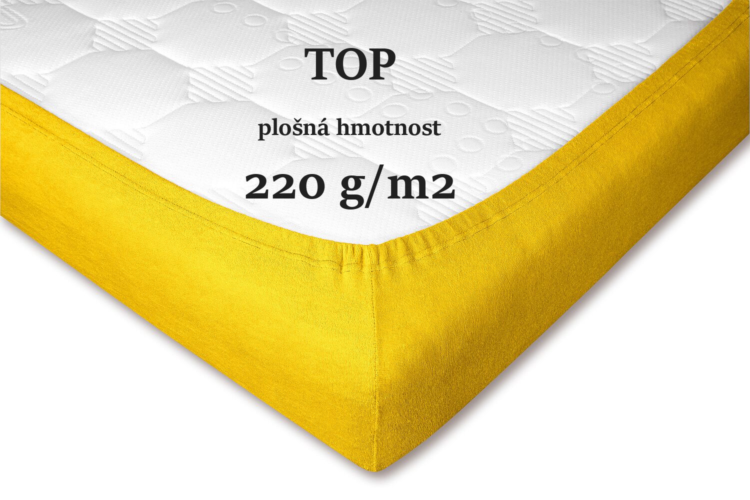 Prostěradlo froté tmavě žluté
