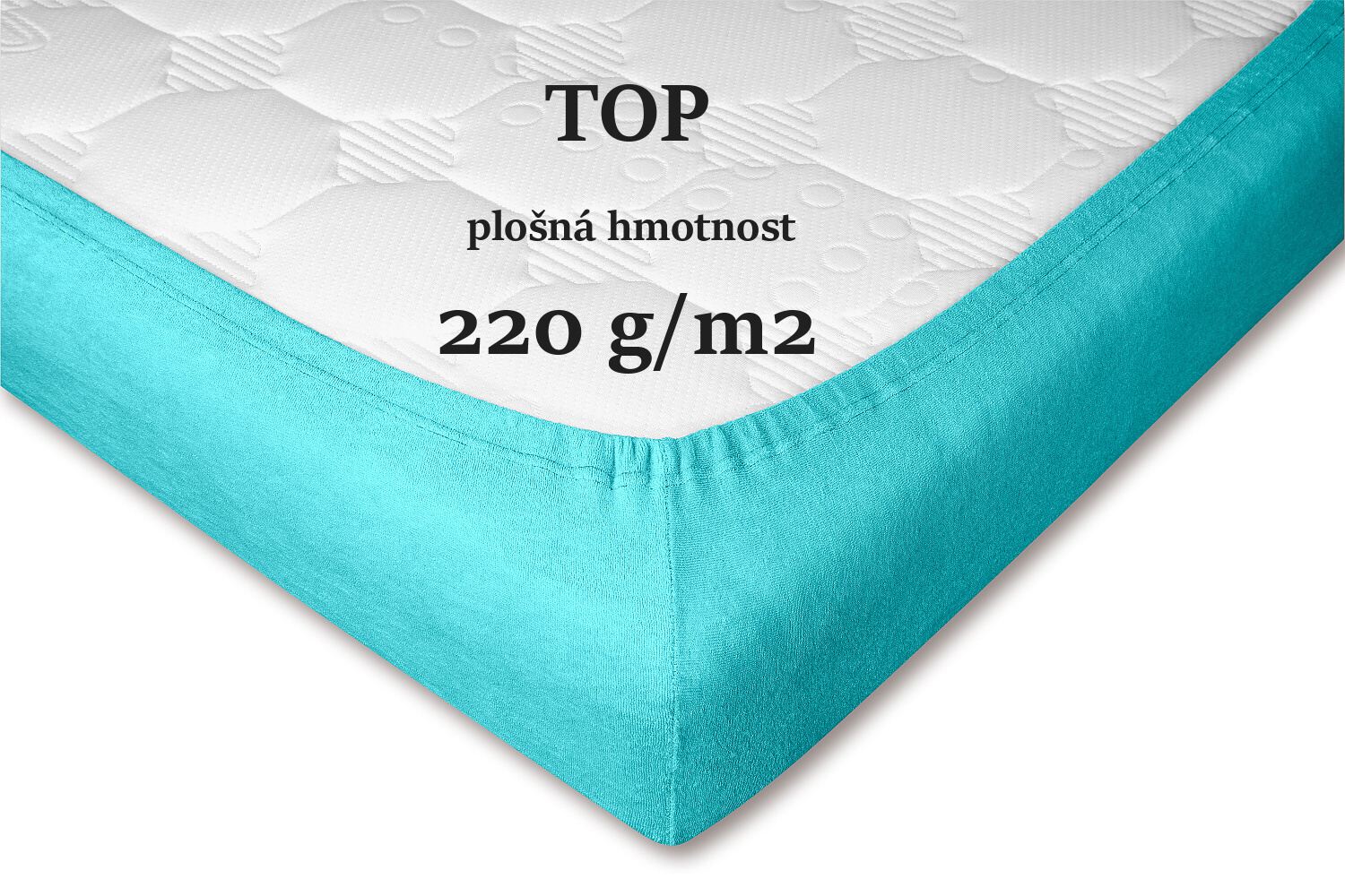 Prostěradlo froté tyrkysové