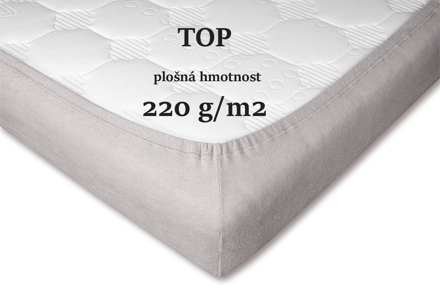 Prostěradlo froté šedé