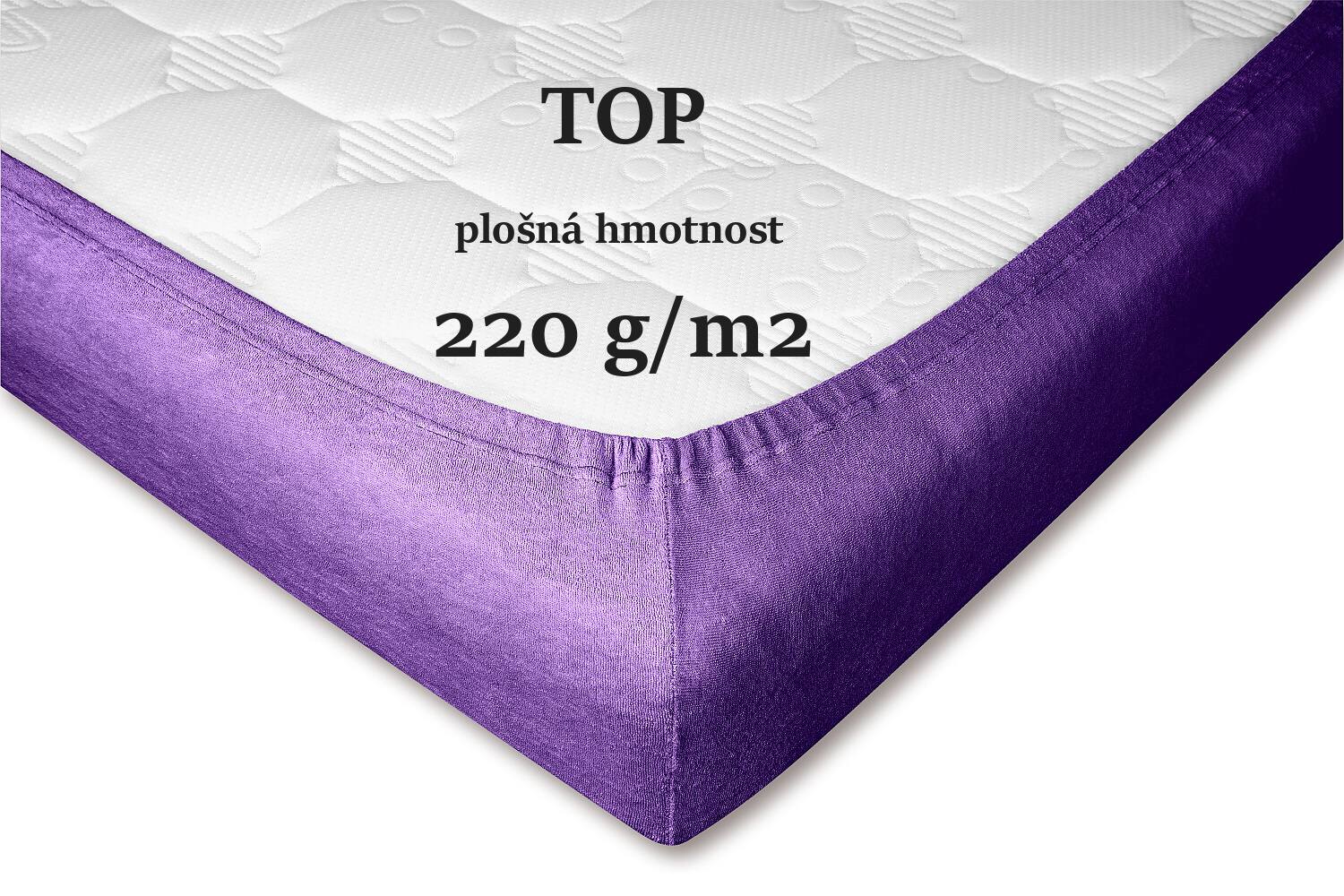 Prostěradlo froté fialové purpur