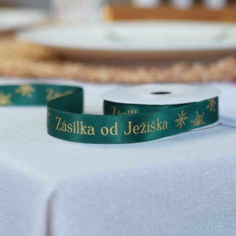Vánoční stuha zelená