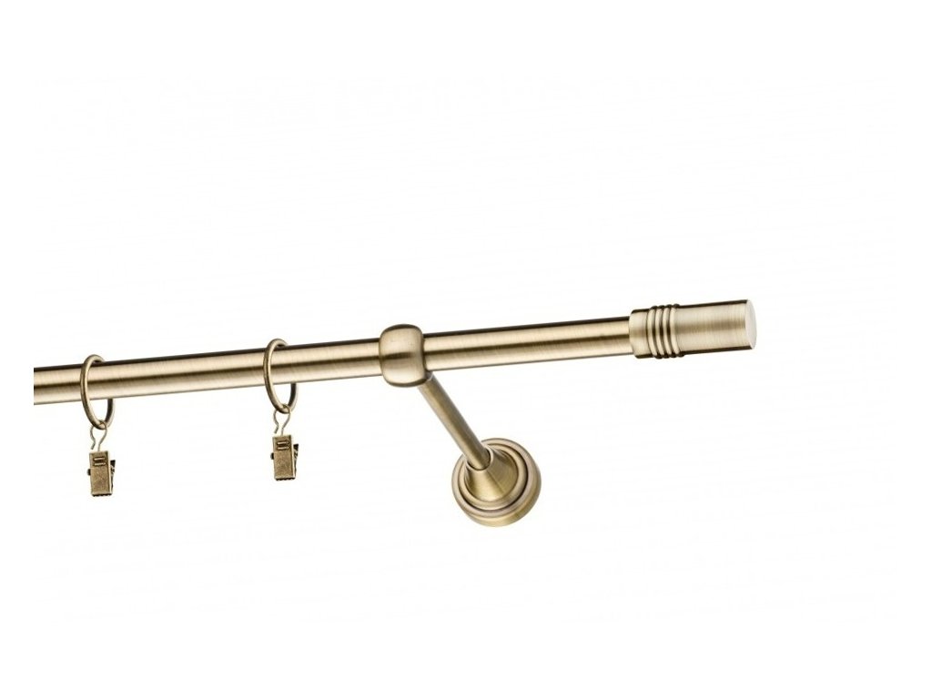 Garnýž Elegance mosaz antik, koncovka Cilinder