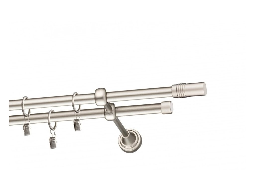 Garnýž Elegance matný nikl, koncovka Cilinder