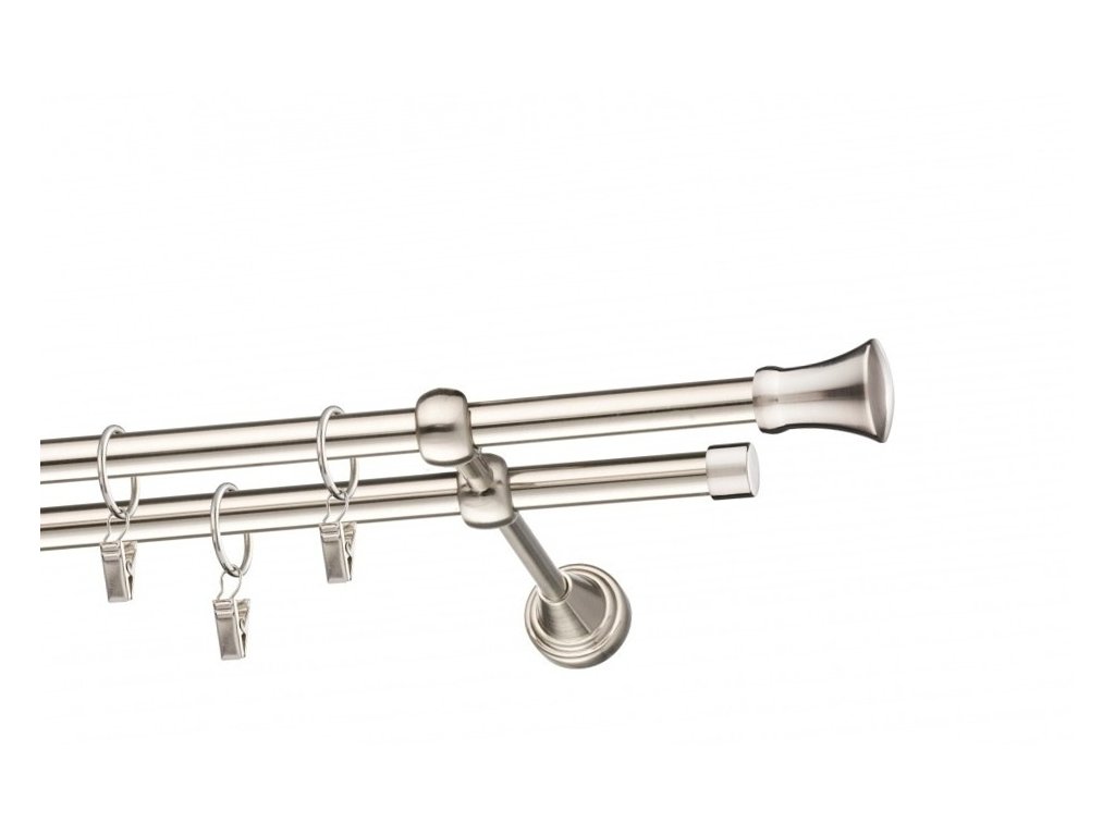 Garnýž Elegance Efekt nerez, koncovka Stone