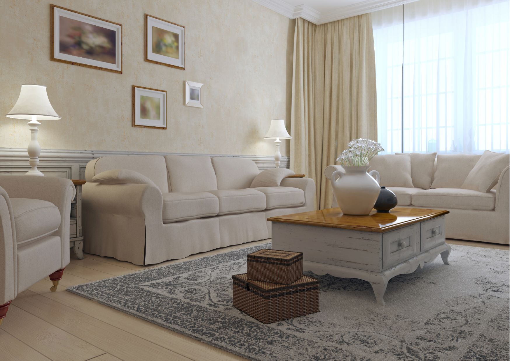 Zatemňovací závěsy Blackout smetanové