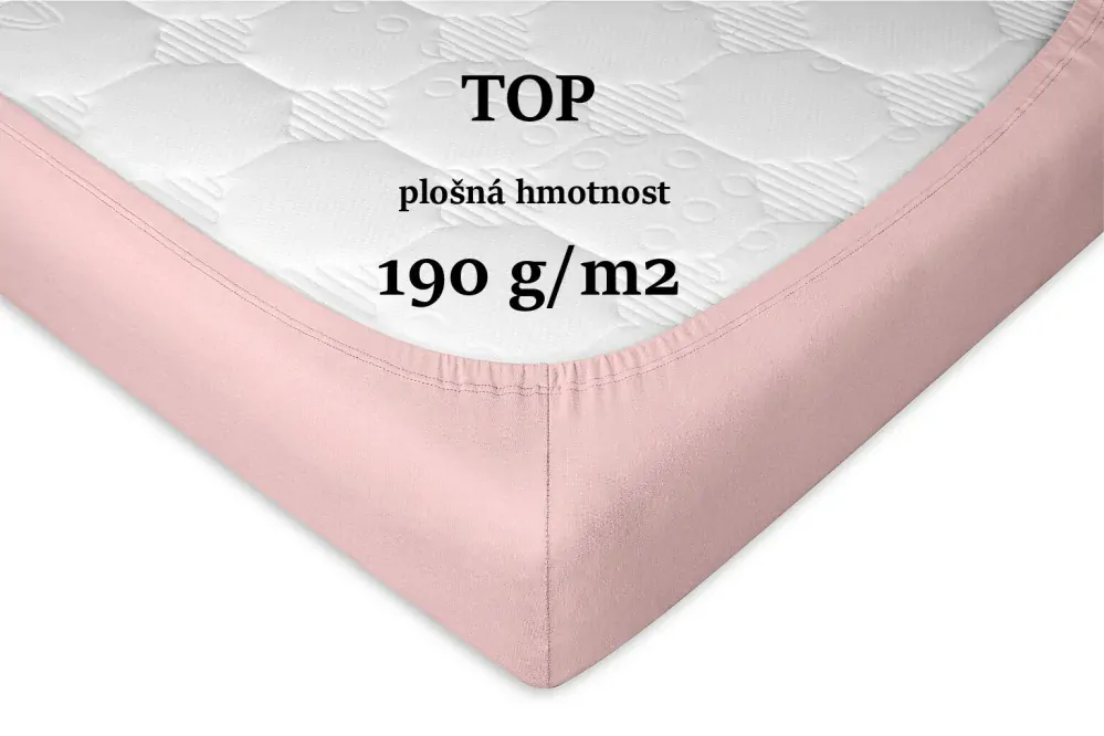Prostěradlo jersey pudrové
