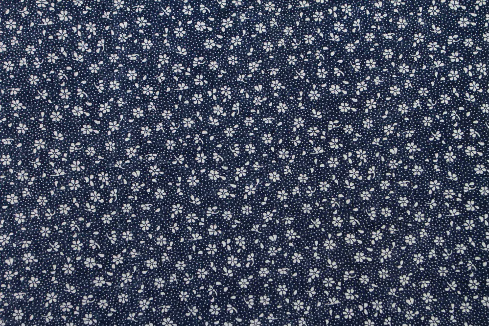Povlečení bavlněné Kvítka tmavě modrá