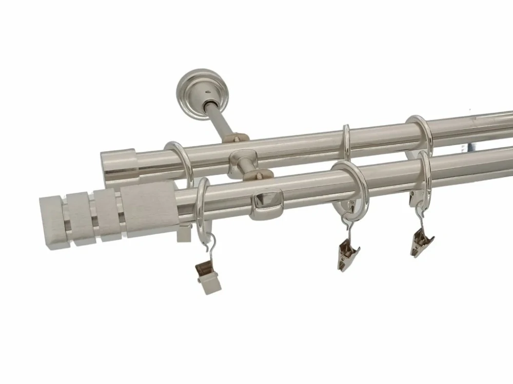 Garnýž Elegance Efekt nerez, koncovka Mode