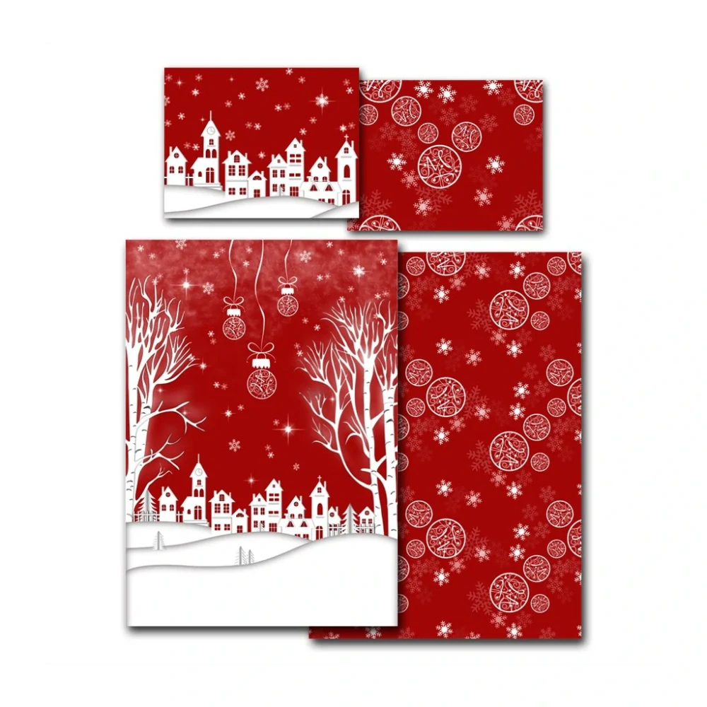 Vánoční luxusní povlečení Domečky