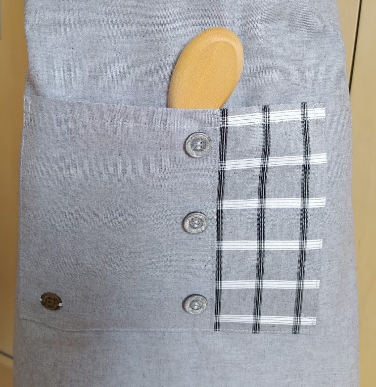 Zástěra na vaření šedá