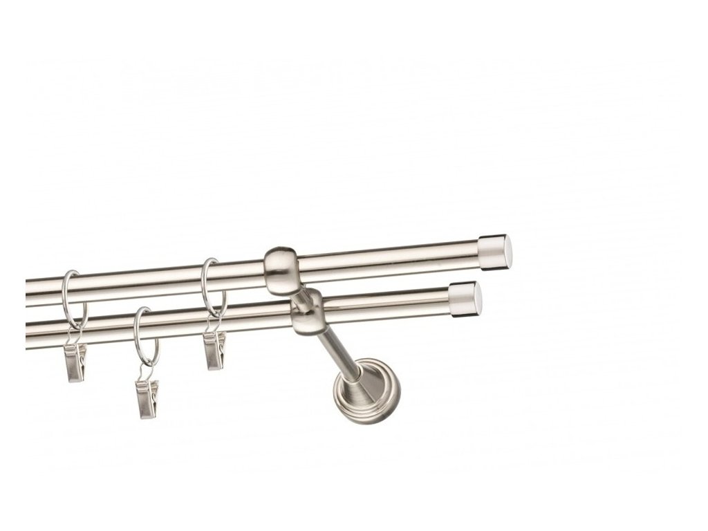 Garnýž Elegance Efekt nerez, koncovka Rullo