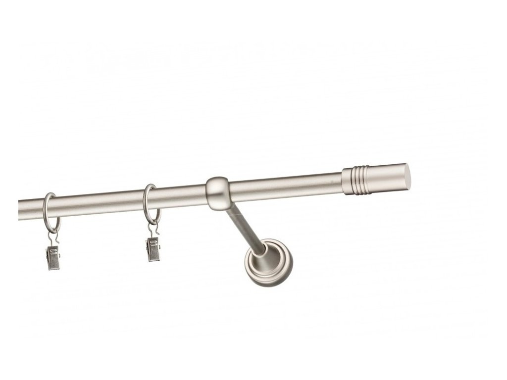 Garnýž Elegance matný nikl, koncovka Cilinder