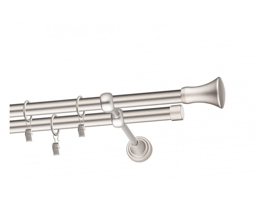 Garnýž Elegance Matný nikl, koncovka Stone